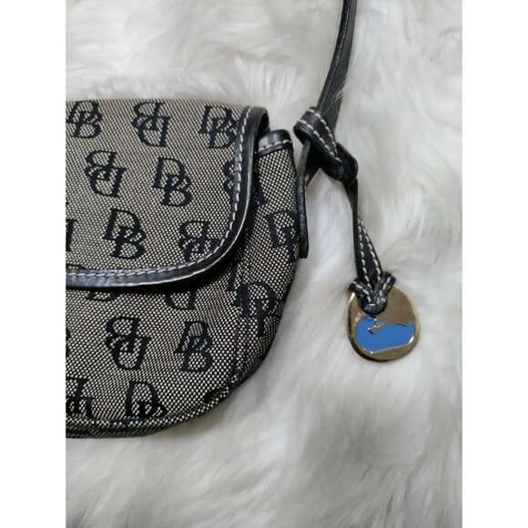 Dooney And Bourke Monogram Logo Canvas Crossbody Bag Gray Small - Picture 4 of 13